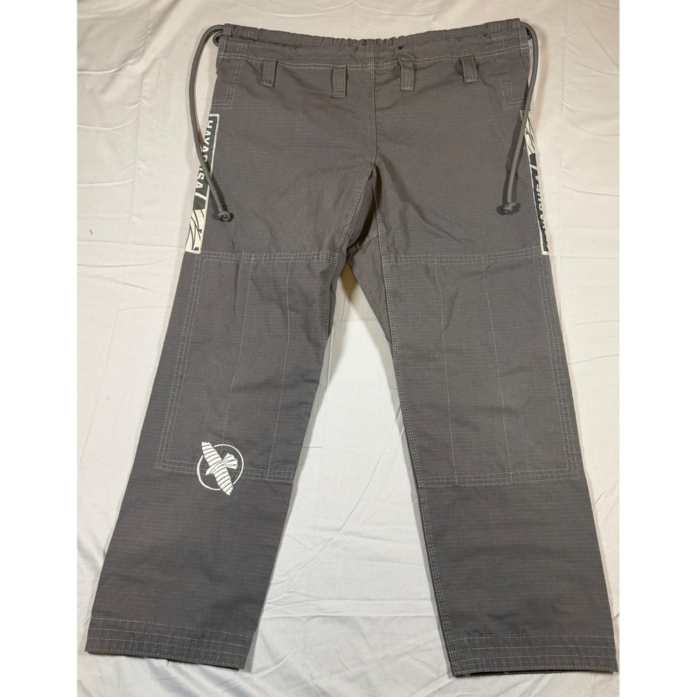 Hayabusa Keikogi BJJ Gi Pants Grey Ripstop Martial Arts Grappling Size A3